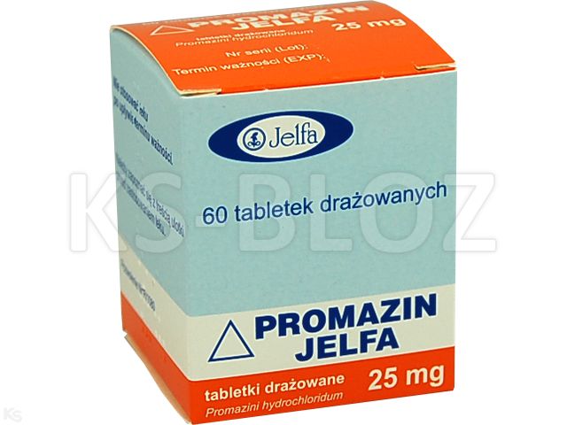 Promazin Jelfa interakcje ulotka tabletki drażowane 25 mg 60 tabl.