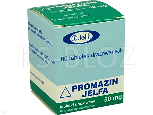 Promazin Jelfa interakcje ulotka tabletki drażowane 50 mg 60 tabl.