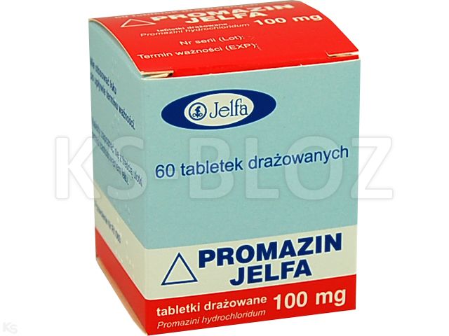 Promazin Jelfa interakcje ulotka tabletki drażowane 100 mg 60 tabl.