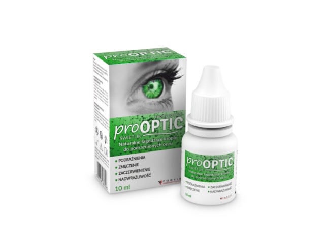 Prooptic Świetlik Krople do oczu łagodzące interakcje ulotka krople do oczu - 10 ml (+ zakraplacz)