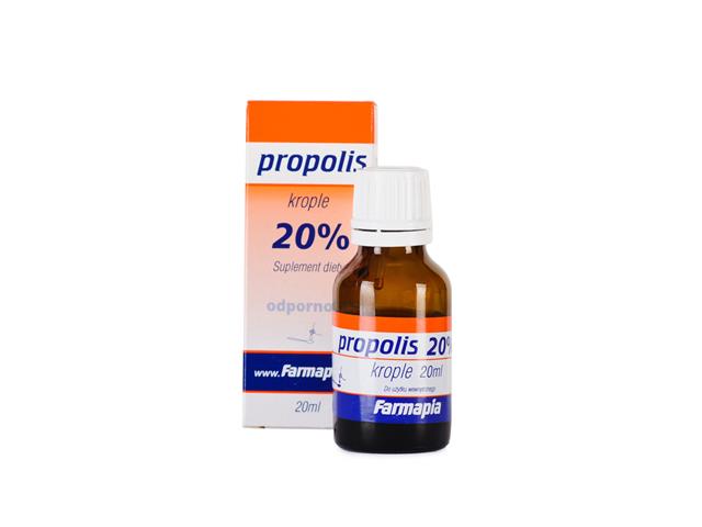 Propolis 20% interakcje ulotka krople  20 ml