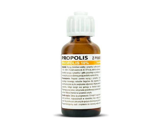 Propolis z Pyłkiem Pszczelim Propolis 10% interakcje ulotka płyn  35 ml