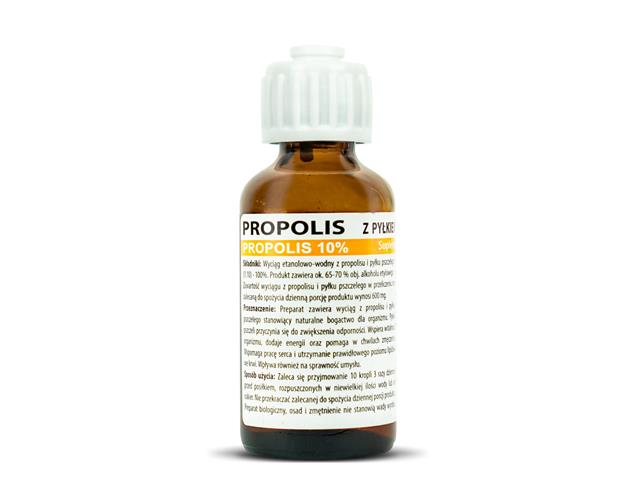 Propolis z Pyłkiem Pszczelim Propolis 10% interakcje ulotka płyn - 35 ml