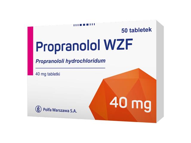 Propranolol WZF interakcje ulotka tabletki 40 mg 