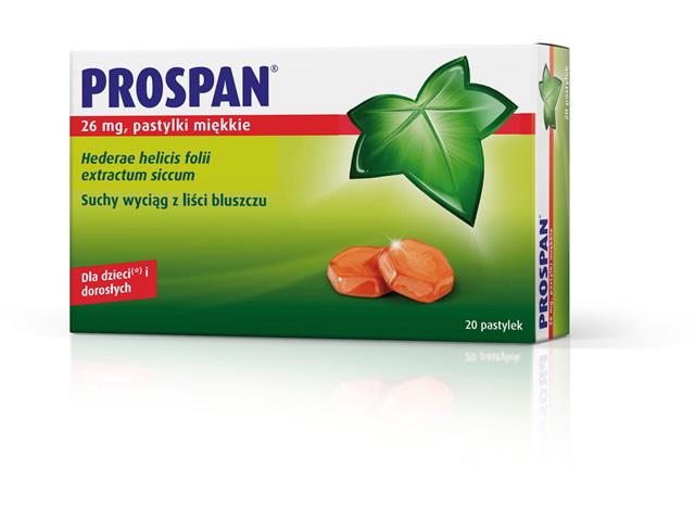 Prospan interakcje ulotka pastylki miękkie 26 mg 20 szt.