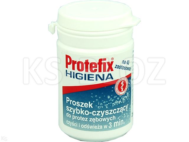Protefix Higiena Proszek szybko-czyszczący do protez zębowych interakcje ulotka   80 g