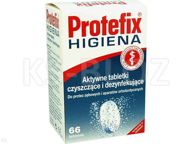 Protefix Higiena Tabletki czyszczące aktywne interakcje ulotka tabletki  66 szt.