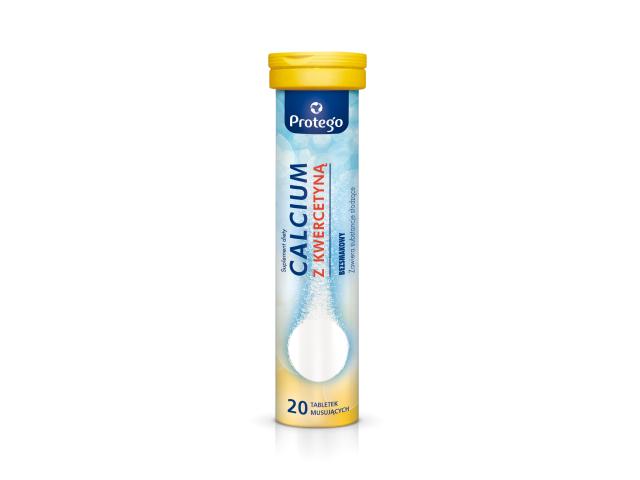 Protego Calcium Z Kwercetyną interakcje ulotka tabletki musujące  20 tabl. (tub.)