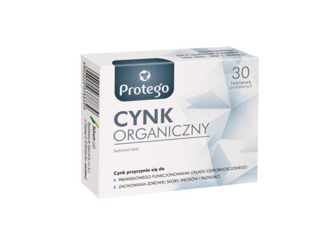 Protego Cynk Organiczny interakcje ulotka tabletki powlekane  30 tabl.