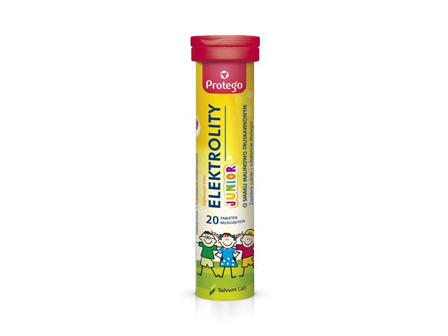 Protego Elektrolity Junior interakcje ulotka tabletki musujące  20 tabl. (tub.)