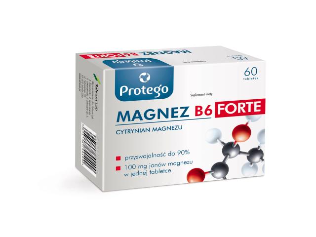 Protego Magnez B6 Forte interakcje ulotka tabletki  60 tabl.