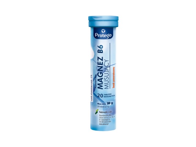 Protego Magnez B6 musujący interakcje ulotka tabletki musujące - 20 tabl. (tub.)