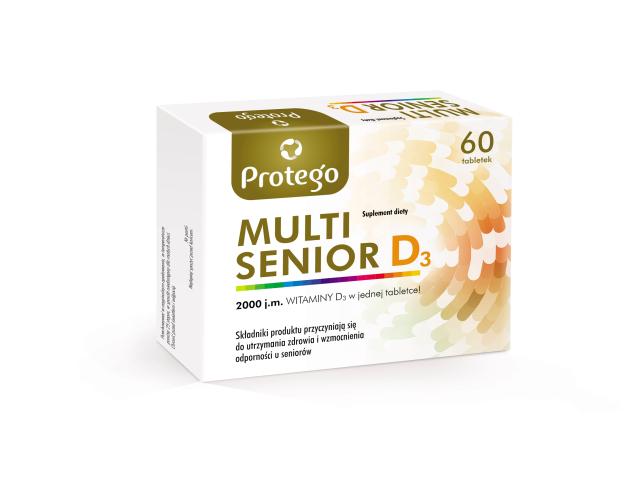 Protego Multi Senior D3 interakcje ulotka tabletki - 60 tabl.