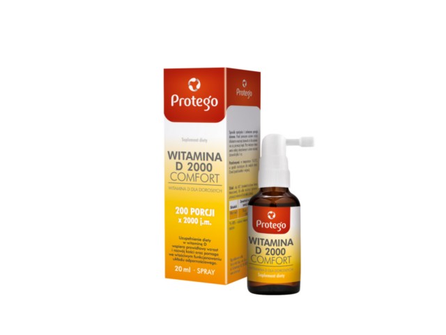 Protego Witamina D 2000 Comfort interakcje ulotka krople  20 ml