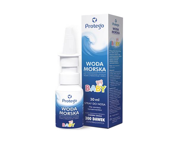 Protego Woda morska baby interakcje ulotka spray do nosa  30 ml