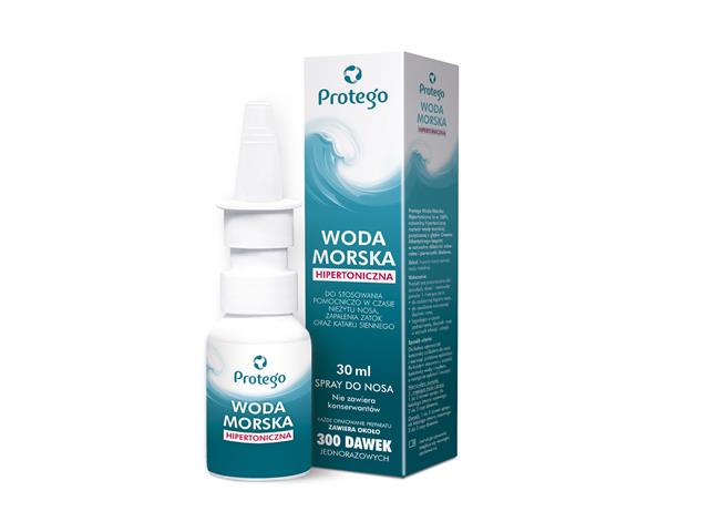 Protego Woda morska hipertoniczna interakcje ulotka spray do nosa  30 ml