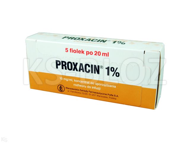 Proxacin 1% interakcje ulotka koncentrat do sporządzania roztworu do infuzji 10 mg/ml 5 fiol. po 20 ml