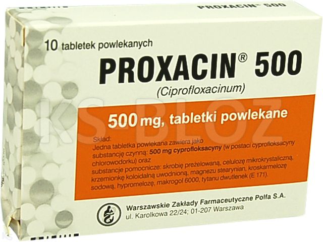 Proxacin 500 interakcje ulotka tabletki powlekane 500 mg 