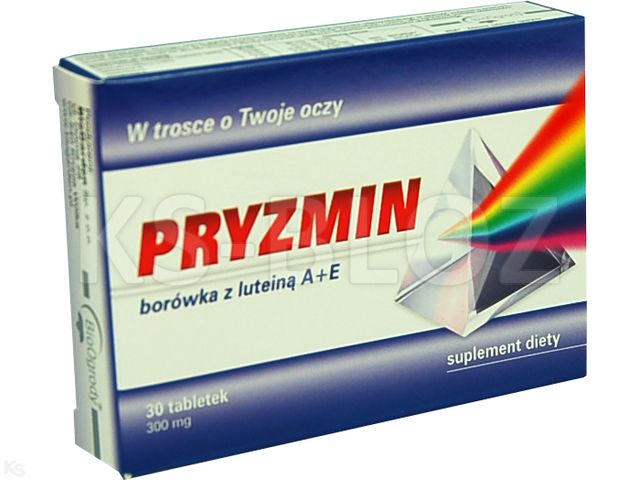 Pryzmin-Borówka z luteiną A+E interakcje ulotka tabletki 300 mg 30 tabl.