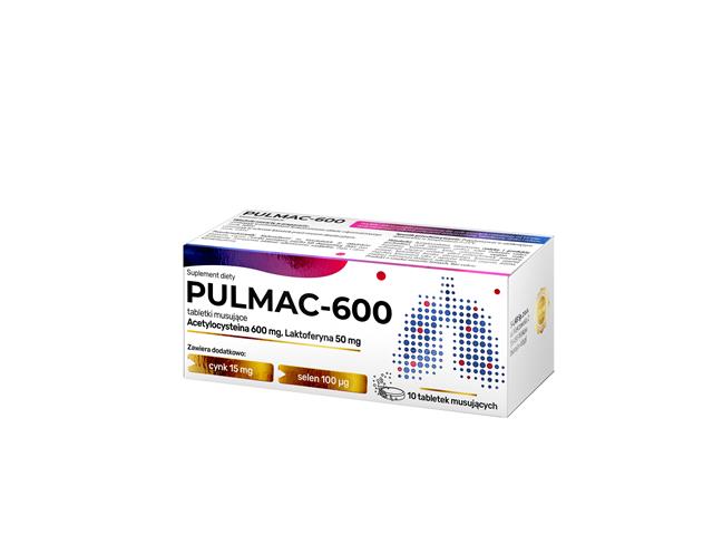 Pulmac-600 interakcje ulotka tabletki musujące  10 tabl.