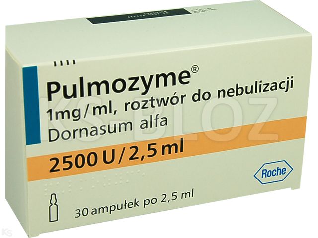 Pulmozyme interakcje ulotka roztwór do nebulizacji 1 mg/ml 30 amp. po 2.5 ml