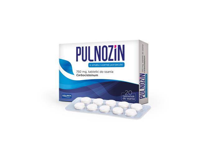 Pulnozin O Smaku Czarnej Porzeczki interakcje ulotka tabletki do ssania 750 mg 20 tabl.