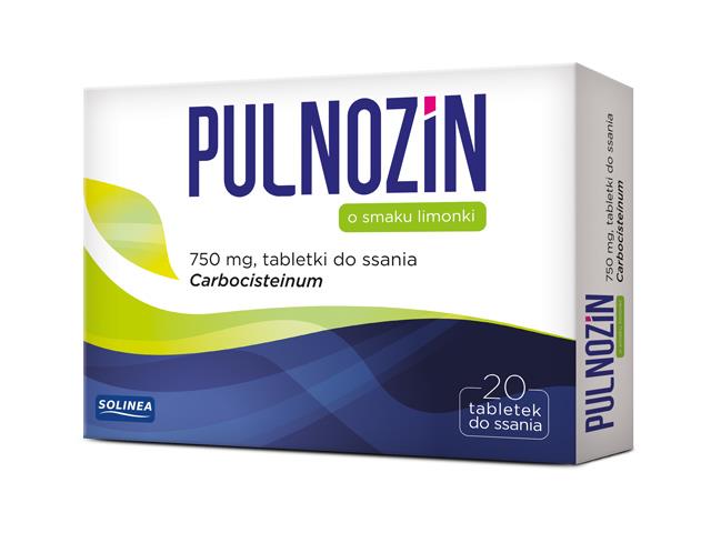 Pulnozin O Smaku Limonki interakcje ulotka tabletki do ssania 750 mg 20 tabl.