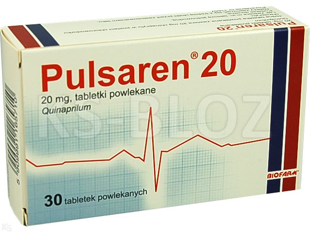 Pulsaren 20 interakcje ulotka tabletki powlekane 20 mg 