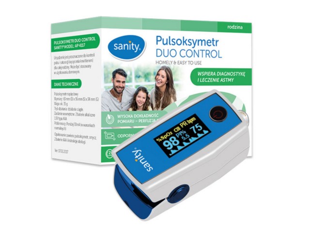 Pulsoksymert DUO CONTROL Sanity model AP 4117 interakcje ulotka  - 1 szt.