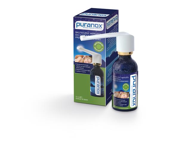 Puranox Aerozol przeciw chrapaniu do gardła interakcje ulotka   40 ml