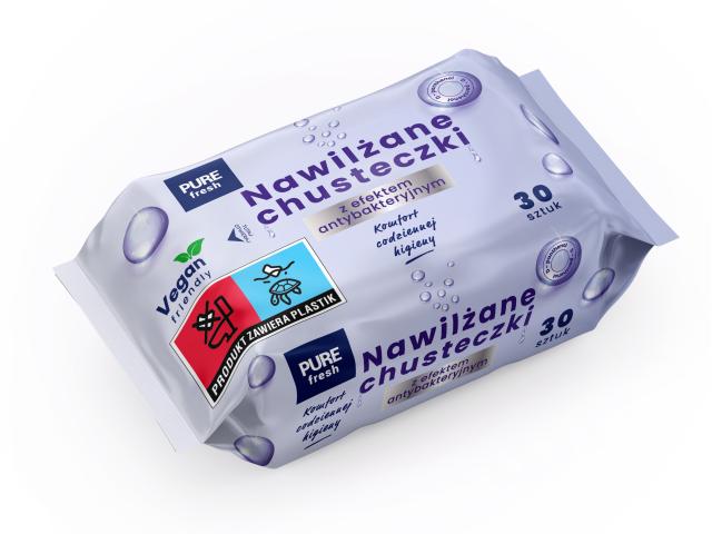 Pure Fresh Chusteczki z efektem antybakteryjnym nawilżane interakcje ulotka chusteczka  30 szt.
