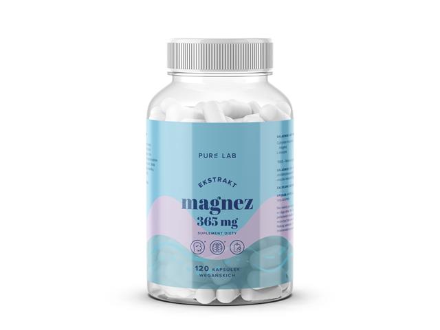 Pure Lab Magnez 365 mg interakcje ulotka kapsułki  120 kaps.