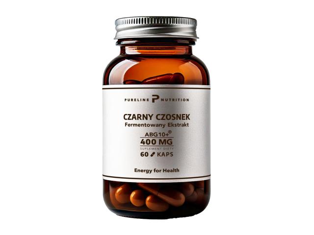 Pureline Nutrition Czarny Czosnek Fermentowany Ekstrakt 400 mg interakcje ulotka kapsułki - 60 kaps.
