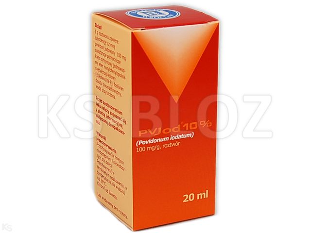 Pv Jod 10% interakcje ulotka roztwór 100 mg/g 20 ml (but.)