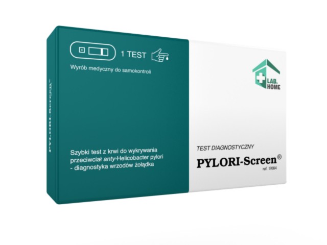 Pylori-Screen Test do wykrywania przeciwciał przeciwko helicobacter pylori interakcje ulotka   1 szt.