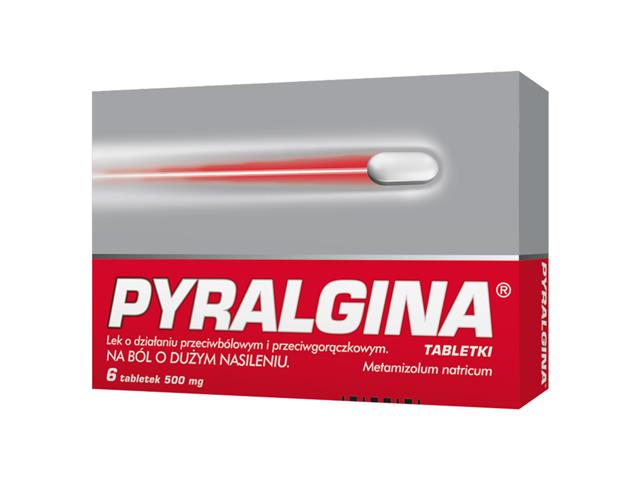 Pyralgina interakcje ulotka tabletki 500 mg 6 tabl. (blist.w pudeł.)