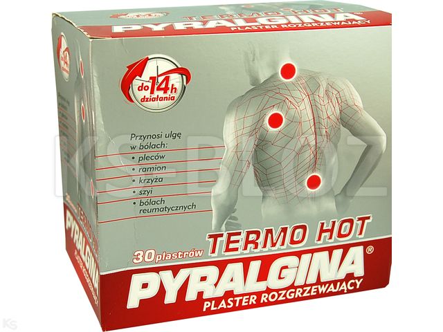 Pyralgina Termo Hot Plaster silnie rozgrzewający interakcje ulotka plaster - 30 szt.