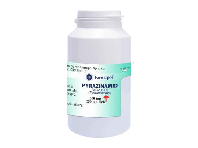 Pyrazinamid Farmapol interakcje ulotka tabletki 0,5 g 250 tabl.