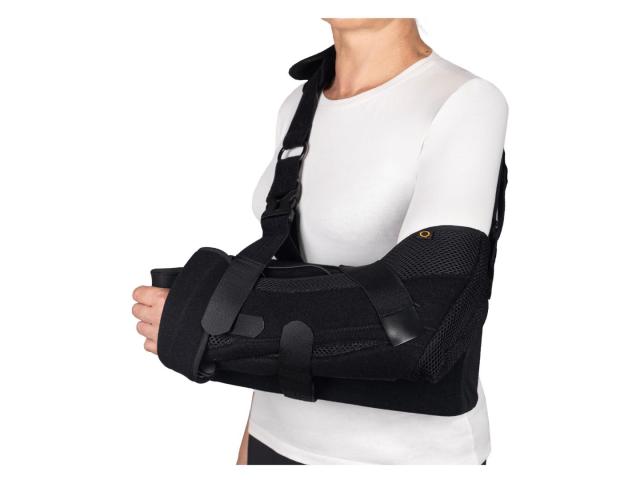 Qmed By Meyra Shoulder Immobilizer 15 Orteza odwodząca stawu barkowego czarna rozmiar uniwersalny interakcje ulotka orteza  1 szt.