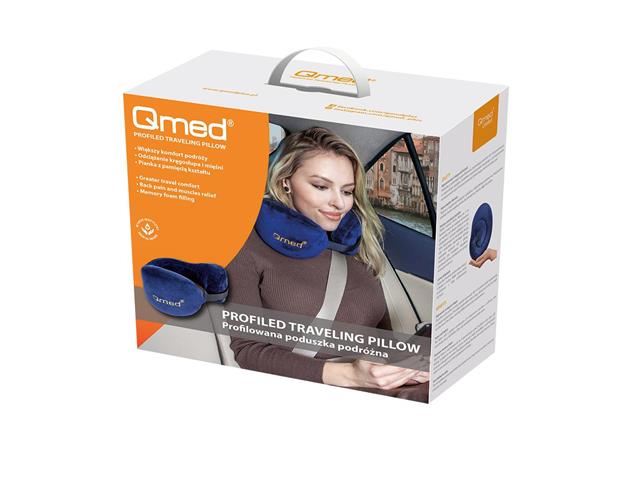 Qmed Profilowana poduszka podróżna TRAVELING interakcje ulotka poduszka - 1 szt.