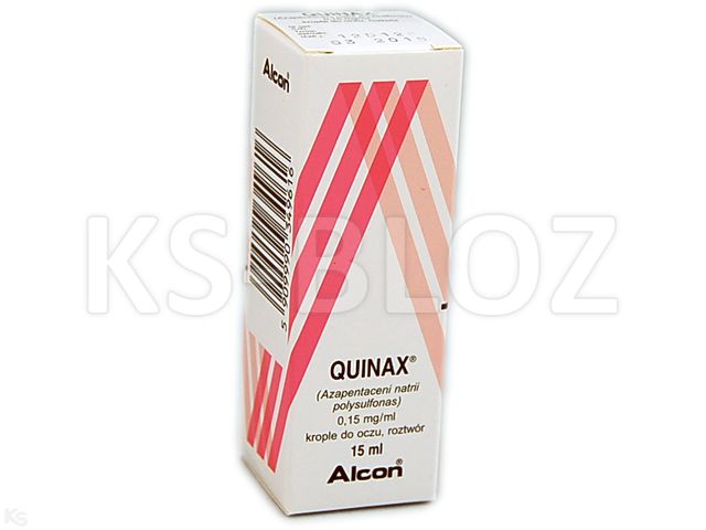 Quinax interakcje ulotka krople do oczu, roztwór 150 mcg/ml 15 ml