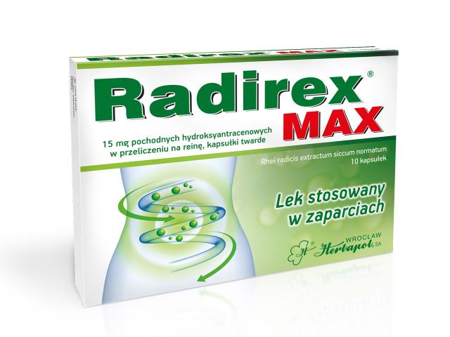 Radirex Max interakcje ulotka kapsułki twarde 375 mg 10 kaps.