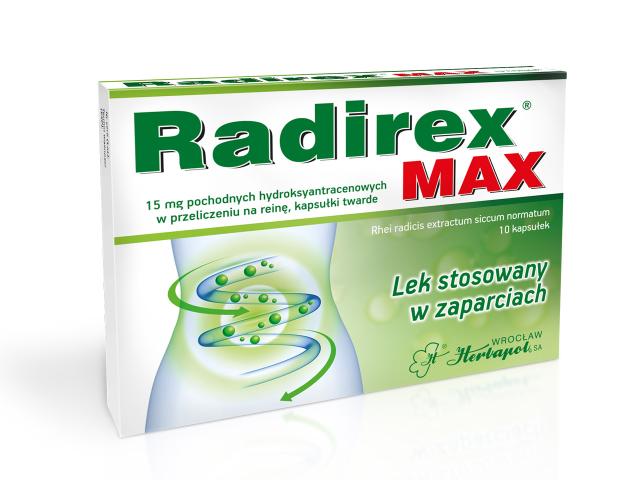 Radirex Max interakcje ulotka kapsułki twarde 375 mg 10 kaps.