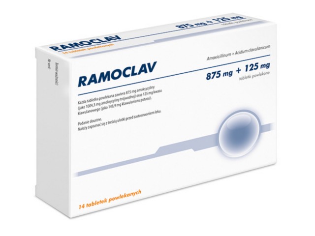 Ramoclav interakcje ulotka tabletki powlekane 875mg+125mg 