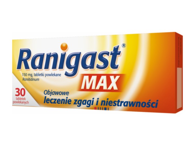 Ranigast MAX interakcje ulotka tabletki powlekane 0,15 g 30 tabl.