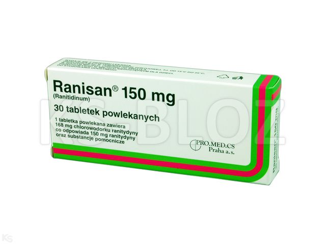 Ranisan 150 interakcje ulotka tabletki powlekane 150 mg 30 tabl. (3 blist. po 10 tabl.)