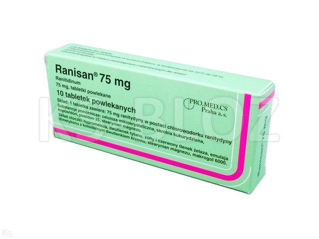Ranisan 75 interakcje ulotka tabletki powlekane 75 mg 10 tabl.