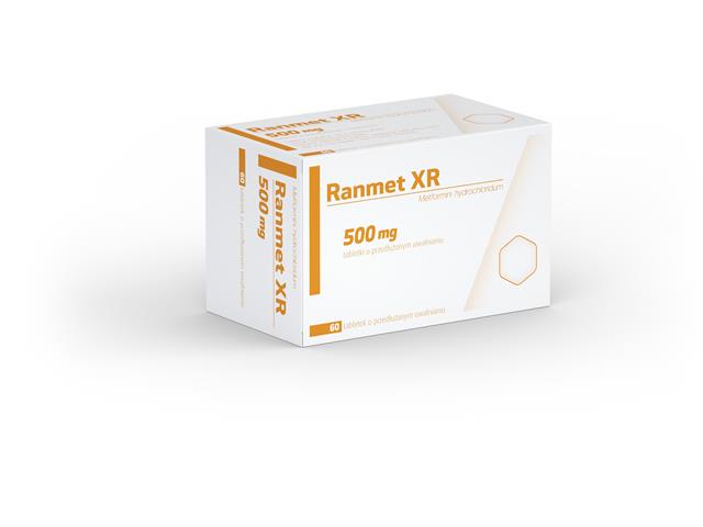 Ranmet XR interakcje ulotka tabletki o przedłużonym uwalnianiu 500 mg 60 tabl.