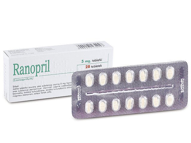 Ranopril interakcje ulotka tabletki 5 mg 28 tabl.