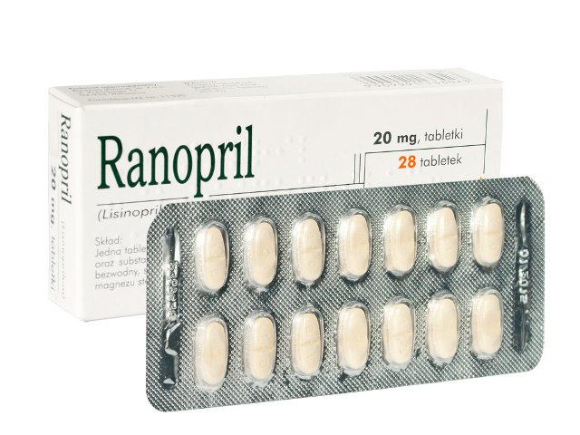 Ranopril interakcje ulotka tabletki 20 mg 28 tabl.